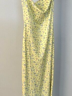 Yellow Floral Slip Skirt - Lightweight Summer Style
